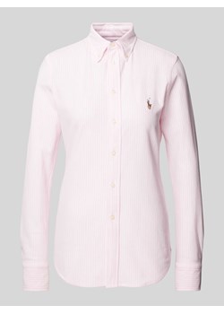 Bluzka koszulowa z wyhaftowanym logo model ‘HEIDI’ ze sklepu Peek&Cloppenburg  w kategorii Koszule damskie - zdjęcie 171002098