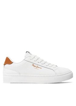 Pepe Jeans Sneakersy Adams Basic PLS31472 Biały ze sklepu MODIVO w kategorii Buty sportowe damskie - zdjęcie 171002378