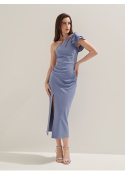 Mohito - Sukienka midi na jedno ramię - błękitny ze sklepu Mohito w kategorii Sukienki - zdjęcie 171004117