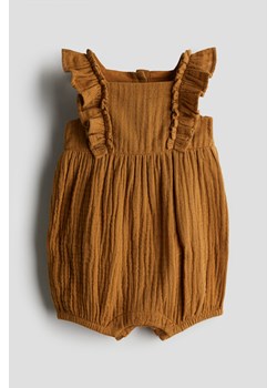 H & M - Kombinezon z bawełnianego muślinu - Beżowy ze sklepu H&M w kategorii Odzież dla niemowląt - zdjęcie 171004187