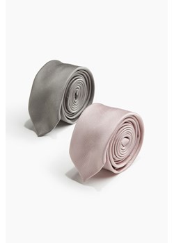 H & M - Krawat 2-pak - Różowy ze sklepu H&M w kategorii Krawaty - zdjęcie 171004189
