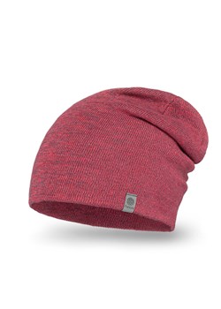 Czerwona, bawełniana czapka ze sklepu JK-Collection w kategorii Czapki zimowe męskie - zdjęcie 171004619