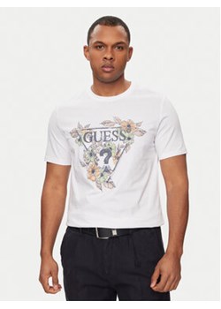 Guess T-Shirt M4GI11 I3Z14 Biały Slim Fit ze sklepu MODIVO w kategorii T-shirty męskie - zdjęcie 171007005