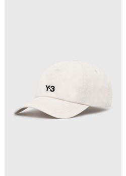Y-3 czapka z daszkiem bawełniana Dad Cap kolor beżowy z aplikacją IN2390 ze sklepu PRM w kategorii Czapki z daszkiem męskie - zdjęcie 171011779