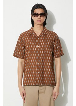 Universal Works koszula bawełniana Road Shirt męska kolor brązowy regular 30179.BROWN ze sklepu PRM w kategorii Koszule męskie - zdjęcie 171011825