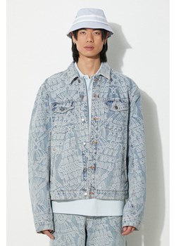 Daily Paper kurtka jeansowa Settle Macrame męska kolor niebieski przejściowa 2411011 ze sklepu PRM w kategorii Kurtki męskie - zdjęcie 171011845