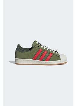 adidas Originals sneakersy skórzane TMNT Shelltoe kolor zielony IF9280 ze sklepu PRM w kategorii Buty sportowe męskie - zdjęcie 171011889