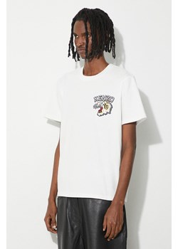 Kenzo t-shirt bawełniany Gots Tiger Varsity Slim T-Shirt męski kolor biały z aplikacją FE55TS1864SG.02 ze sklepu PRM w kategorii T-shirty męskie - zdjęcie 171012016