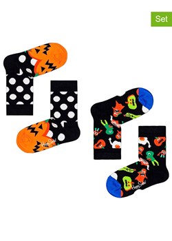 Happy Socks 2-częściowy zestaw prezentowy w kolorze czarnym ze wzorem ze sklepu Limango Polska w kategorii Skarpetki dziecięce - zdjęcie 171012957
