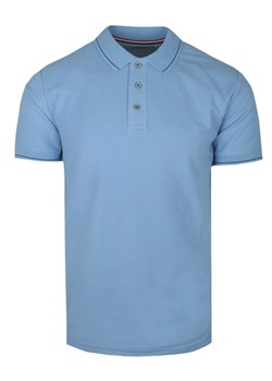 Klasyczna, Męska Koszulka Polo - Adriano Guinari  - Błękitna TSADGSS24poloSKY ze sklepu JegoSzafa.pl w kategorii T-shirty męskie - zdjęcie 171013048