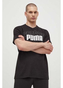Puma t-shirt bawełniany męski kolor czarny z nadrukiem 680177 ze sklepu ANSWEAR.com w kategorii T-shirty męskie - zdjęcie 171013325
