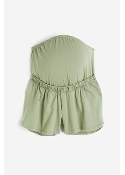 H & M - MAMA Szorty z bawełnianego dżerseju - Zielony ze sklepu H&M w kategorii Spodenki ciążowe - zdjęcie 171013706