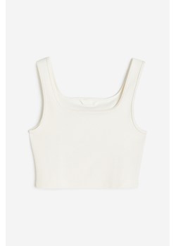 H & M - Krótka koszulka - Biały ze sklepu H&M w kategorii Bluzki damskie - zdjęcie 171013715