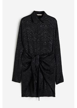 H & M - Szmizjerka z wiązaniem - Czarny ze sklepu H&M w kategorii Sukienki - zdjęcie 171013737