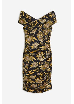 H & M - Drapowana sukienka z odkrytymi ramionami - Czarny ze sklepu H&M w kategorii Sukienki - zdjęcie 171013789
