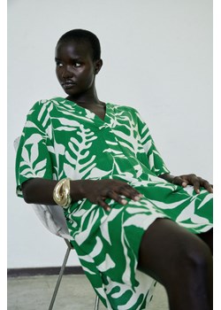 H & M - Tunikowa sukienka z wiskozy - Zielony ze sklepu H&M w kategorii Sukienki - zdjęcie 171013807