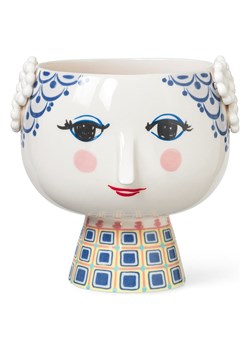 Bjørn Wiinblad Doniczka &quot;Eva&quot; w kolorze biało-niebieskim -  wys.19 x Ø 21 cm ze sklepu Limango Polska w kategorii Doniczki i osłonki - zdjęcie 171013845