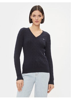 Gant Sweter 4800101 Granatowy Slim Fit ze sklepu MODIVO w kategorii Swetry damskie - zdjęcie 171014257