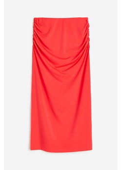 H & M - Drapowana spódnica ołówkowa - Czerwony ze sklepu H&M w kategorii Spódnice - zdjęcie 171014837
