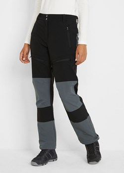 Spodnie softshell z poszerzanymi nogawkami, z materiału odpychającego wodę ze sklepu bonprix w kategorii Spodnie damskie - zdjęcie 171016706