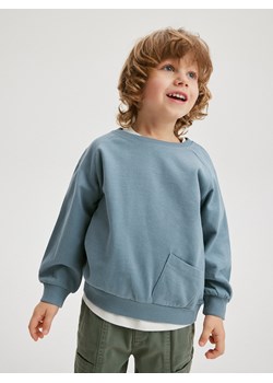 Reserved - Bluza oversize z kieszonką - niebieski ze sklepu Reserved w kategorii Bluzy i swetry - zdjęcie 171017119