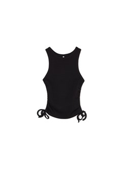 Cropp - Czarny top z wiązaniami - czarny ze sklepu Cropp w kategorii Bluzki damskie - zdjęcie 171018595