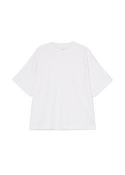 Cropp - Biała koszulka oversize - biały ze sklepu Cropp w kategorii Bluzki damskie - zdjęcie 171018616