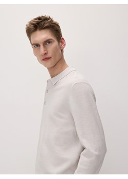 Reserved - Sweter polo - złamana biel ze sklepu Reserved w kategorii Swetry męskie - zdjęcie 171018977