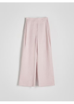 Reserved - Spodnie z lnu i wiskozy - brudny róż ze sklepu Reserved w kategorii Spodnie damskie - zdjęcie 171019067