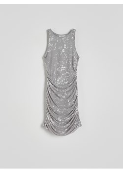 Reserved - Sukienka z metalicznym efektem - srebrny ze sklepu Reserved w kategorii Sukienki - zdjęcie 171019267
