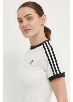 adidas Originals t-shirt damski kolor szary IR8104 ze sklepu ANSWEAR.com w kategorii Bluzki damskie - zdjęcie 171020018