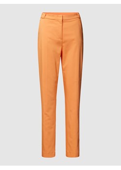 Spodnie materiałowe o kroju slim fit w jednolitym kolorze ze sklepu Peek&Cloppenburg  w kategorii Spodnie damskie - zdjęcie 171020726