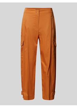 Spodnie cargo z szeroką nogawką i zakładkami w pasie ze sklepu Peek&Cloppenburg  w kategorii Spodnie damskie - zdjęcie 171020799