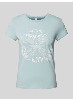 T-shirt z nadrukiem z motywem i okrągłym dekoltem ze sklepu Peek&Cloppenburg  w kategorii Bluzki damskie - zdjęcie 171020976