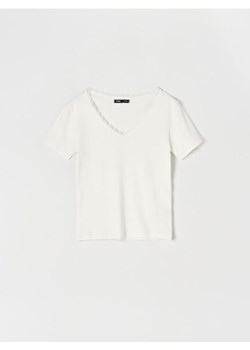 Sinsay - Koszulka - kremowy ze sklepu Sinsay w kategorii Bluzki damskie - zdjęcie 171022576