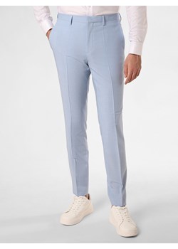HUGO Spodnie - Hesten232X Mężczyźni Super Slim Fit jasnoniebieski jednolity ze sklepu vangraaf w kategorii Spodnie męskie - zdjęcie 171023387