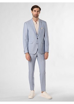 Finshley & Harding London Męski garnitur Mężczyźni Slim Fit jasnoniebieski jednolity ze sklepu vangraaf w kategorii Garnitury męskie - zdjęcie 171023408