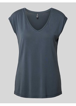T-shirt z dekoltem w serek model ‘KAMALA’ ze sklepu Peek&Cloppenburg  w kategorii Bluzki damskie - zdjęcie 171024609