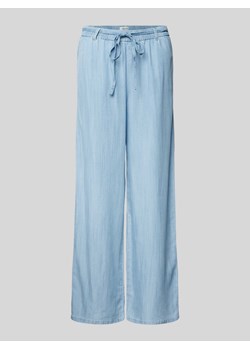 Spodnie materiałowe z szeroką nogawką z imitacji denimu model ‘Lana’ ze sklepu Peek&Cloppenburg  w kategorii Spodnie damskie - zdjęcie 171024765