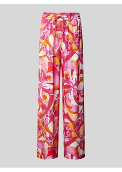 Spodnie z wiskozy z elastycznym pasem ze sklepu Peek&Cloppenburg  w kategorii Spodnie damskie - zdjęcie 171024788