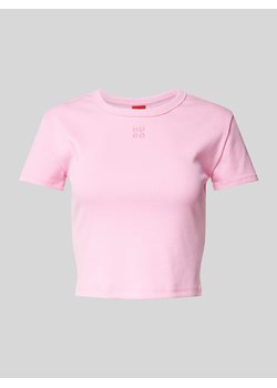 T-shirt krótki z nadrukiem z logo ze sklepu Peek&Cloppenburg  w kategorii Bluzki damskie - zdjęcie 171024865