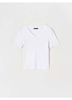 Sinsay - Koszulka bawełniana - biały ze sklepu Sinsay w kategorii Bluzki damskie - zdjęcie 171026075
