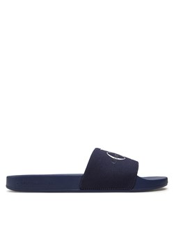 Klapki Calvin Klein Jeans Slide Monogram Co YM0YM00061 Granatowy ze sklepu eobuwie.pl w kategorii Klapki męskie - zdjęcie 171028807