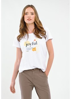 T-shirt z nadrukiem T-JOYFULL ze sklepu Volcano.pl w kategorii Bluzki damskie - zdjęcie 171029596