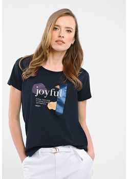 T-shirt z nadrukiem T-JOYFULL ze sklepu Volcano.pl w kategorii Bluzki damskie - zdjęcie 171029597