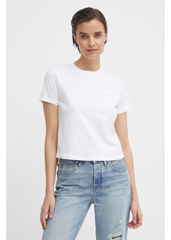 Calvin Klein Jeans t-shirt bawełniany damski kolor biały J20J223700 ze sklepu ANSWEAR.com w kategorii Bluzki damskie - zdjęcie 171030175