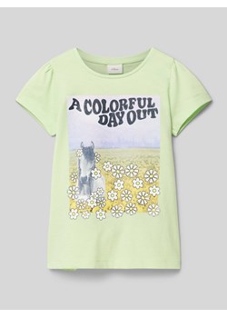 T-shirt z nadrukowanym motywem ze sklepu Peek&Cloppenburg  w kategorii Bluzki dziewczęce - zdjęcie 171032255