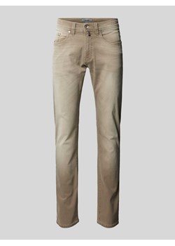 Spodnie o kroju regular fit z przetarciami model ‘Lyon’ ze sklepu Peek&Cloppenburg  w kategorii Jeansy męskie - zdjęcie 171032517