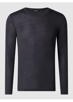 Bluzka z długim rękawem z mieszanki wełny merino i jedwabiu ze sklepu Peek&Cloppenburg  w kategorii T-shirty męskie - zdjęcie 171032518