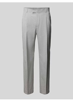 Spodnie do garnituru o kroju regular fit z lnu w kant model ‘WILL’ ze sklepu Peek&Cloppenburg  w kategorii Spodnie męskie - zdjęcie 171032718